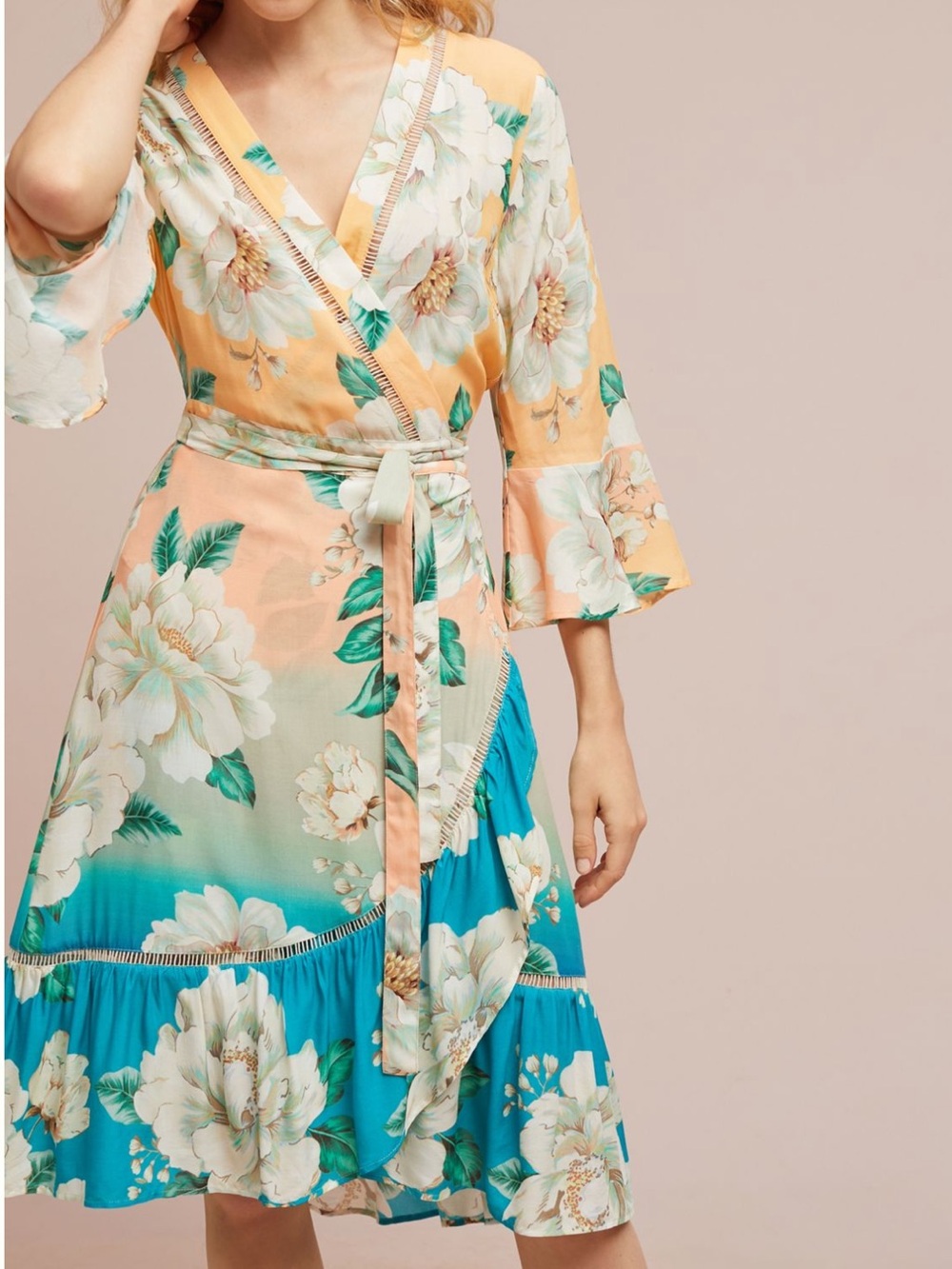 FARM Rio x Anthropologie Sunset Wrap Dress